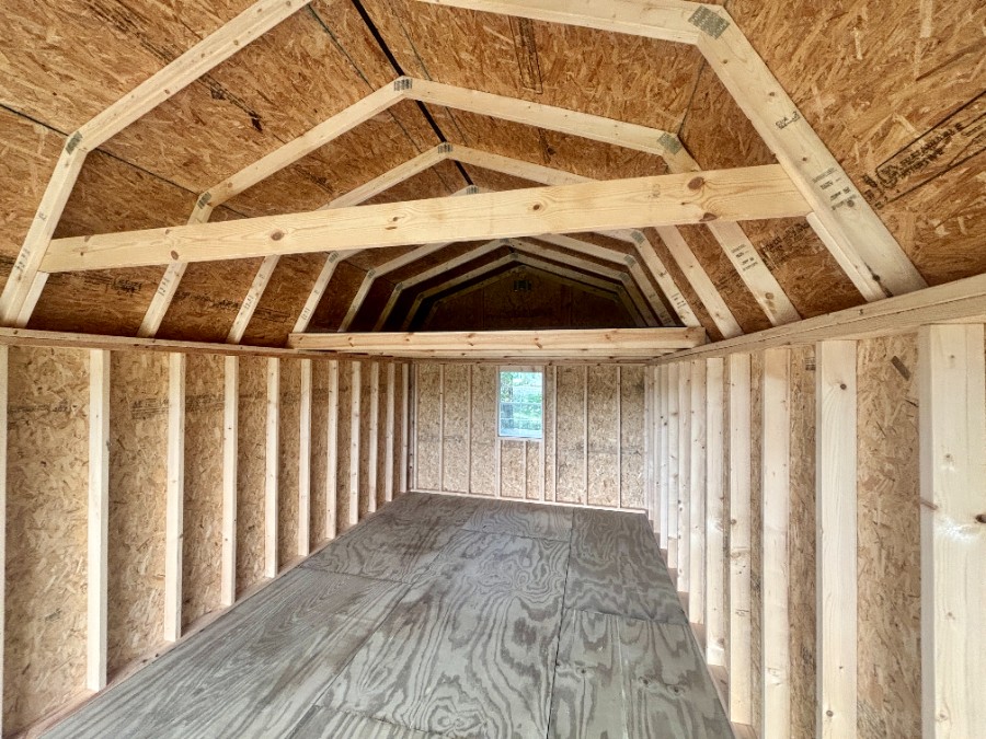 12x24 Lofted Barn 9' Garage Package image 4